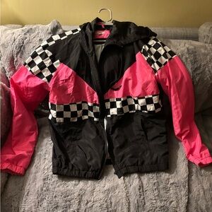 Pink and Black Checkered Vintage Jacket